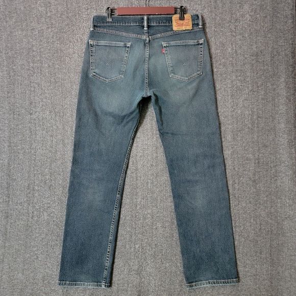 Levis Jeans Men 33x30* Blue 505 Regular Straight American Workwear Stretch Denim - Picture 8 of 14